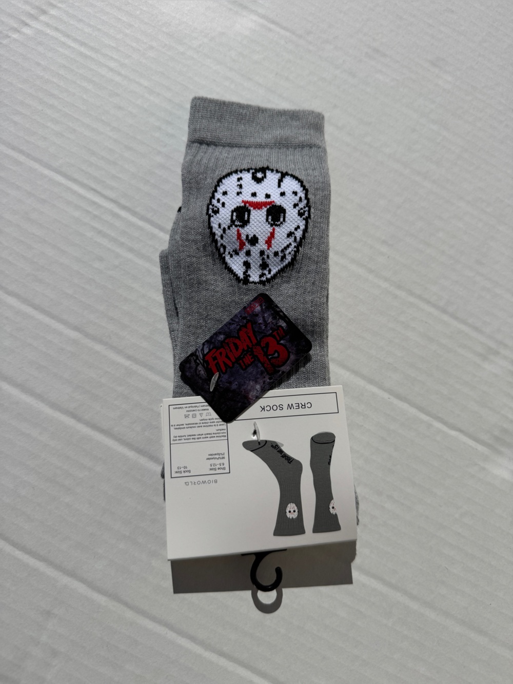 Friday the 13th socks new, fits men shoe size 6.5-12.5